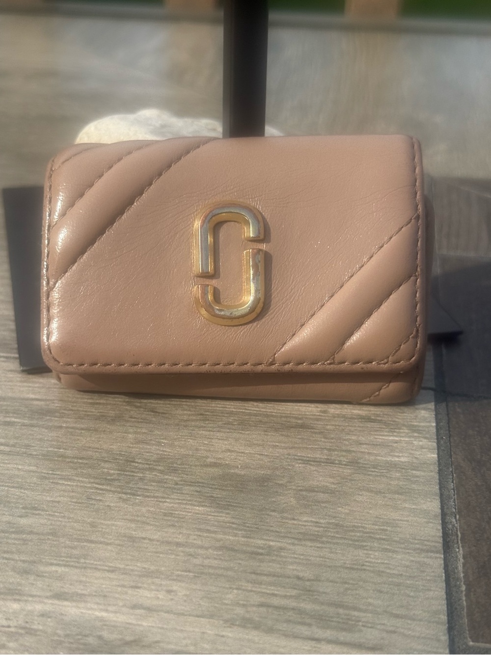 Marc Jacobs Blush Quilted Leather Key Pouch - Picture 2 of 8